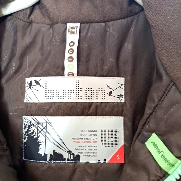 Burton 3/2 Geo snowboard coat gren plaid small - Picture 3 of 7